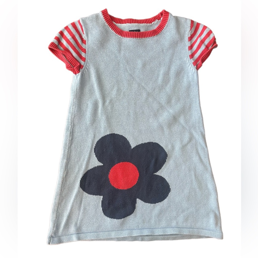 Mini Boden Flower Power Sweater Dress 5-6Y